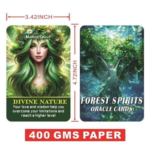 Forest Spirits Oracle Cards, Whispering About The Nature of Forest Tarot Cards, rediscovering Forgotten Magic, and Understanding oneself and The Surrounding World(3.42“ × 4.72")