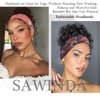 SAWINDA Boho Headbands for Women Elastic Non-Slip Floral Pattern Head Band Wide Twisted Knot Hair Bands Sweats Bandanas Workout Yoga Sports Hair Wraps Accessories for Girls (Pack of 4)