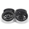 MORLORDY 4PCS RC 2.2 Beadlock Wheels Aluminum Alloy 2.2 inch Wheel Hubs Rims For 1/10 Scale RC Crawler Car SCX10 SCX10 II 90046 SCX10 III AXI03007 D90 TRX4 CC01 Upgrades - Black