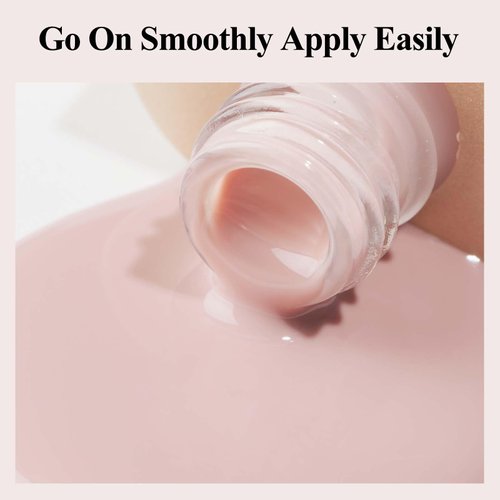 Bevimee Nude Nail Polish Quick Dry, Natural Sheer Color Nail Lacquer, Long Lasting & Fast Drying, Nail Pigment Oil-Based for Nail Art, Fingernail Concealer Polish, 1PC 12ML for French Manicure