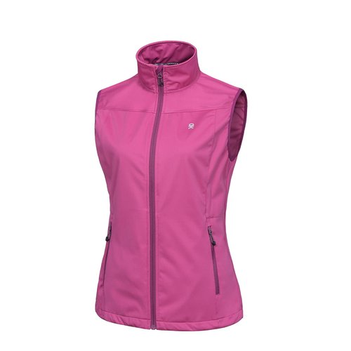 Little Donkey Andy Women's Lightweight Softshell Vest, Windproof Sleeveless Jacket for Running Hiking Travel, Rose L