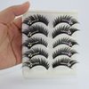 5Pairs Cat Eye False Eyelashes Natural 3D Fake Eye Lashes with Shiny Rhinestones Makeup Party Extension Eyelashes