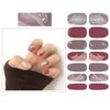 SIUSIO 112pcs 8 Sheets Full Nail Wraps Nail Polish Strips Stickers Gradient Glitter Stick on Gel Nail Polish Strips for Nail Art with 1PCS Crystal Glass Nail Files for Women Girls