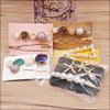 Hair Clip Display Cards - 50 Pcs Hair Bow and Hairpin Packaging Cards in Kraft Cardboard for Hair Accessories