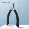 BEZOX Toenail Clippers for Ingrown Toenail Prevention, Straight Blade Podiatrist Nail Clippers for Thick Nails, Ergonomic Finger Nail Clippers for Adults, Seniors, Men and Women - Black