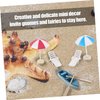 KOMBIUDA 1 Set Beach Sand Table Decoration Miniature Beach Ornaments Dollhouse Beach Chair Mini Beach Ornaments Miniature Sailing Boat Model Mini Sailing Boat Resin Crafts Succulents Child