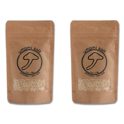 Umami Salt, Shiitake Mushroom Kosher Flake Sea Salt, Perfect for Seasoning or Finishing (Original, 4 Ounce (Pack of 2))