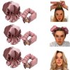 Rukebu Satin Heatless Hair Curler 3 Sets, Heatless Curls for All Hair Types with Hair Caps, No Heat Curlers to Sleep In