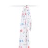 lulujo Baby Cotton Muslin Swaddle Blanket, 47 x 47, Hockey
