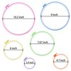 Similane 6 Pieces Embroidery Hoops, Plastic Circle Cross Stitch Hoop Ring 3.4 inch to 10.2 inch (Multicolor) for Embroidery and Cross Stitch