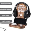 Slothoem Gamer Gifts for Teenage Boy, Gamer Room Decor for Man, Best Gifts for Son, Boyfriend, Husband, Gaming Accessories, Wooden Gaming Headset Stand for Gaming Desktop- Can't Hear You I'm Gaming