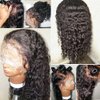 JYZ Burmese Curly Hair Lace Front Wigs Human Hair Wigs for Black Women Human Hair Wig Pre Plucked Bleached Knots with Baby Hair 13X4 Raw Deep Wave Lace Front Wigs Human Hair 12 Inch Free Part
