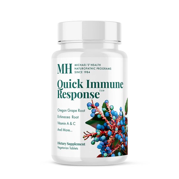 MICHAEL'S Health Naturopathic Programs Quick Immune Response - 120 Vegetarian Tablets - Immune System Support - with Vitamin A, Vitamin C & Zinc - 40 Servings
