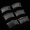 Senkary 10 Pieces Hair Comb Clip Metal Wire Hair Combs Wedding Veil Combs (20 Teeth, Silver)