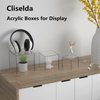 Cliselda 3pcs Clear Acrylic Display Boxes, Acrylic Cube Stand Risers Plastic Square Containers, Decorative Acrylic Storage Boxes for Collectibles,Wedding, Party, Treats, Jewelry ( Box Without Lid )