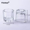 fiezkaa 2pcs Nail Dappen Dish Clear Monomer Liquid Cup, Dampen Dish for Acrylic Nails, Manicure Glass Bowl