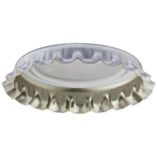 144 Oxygen Absorbing Beer Bottle Caps, 26mm US Standard Size Pry Off Silver Crown Caps for Homebrew, PVC Free Caps for Beer Bottles