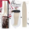 Moresoo Tape in Hair Extensions Blonde Human Hair Extensions Glue in Platinum Blonde Tape in Extensions Real Human Hair Invisible Hair Extensions Tape in Real Human Hair 18 Inch #60 40pcs 100g
