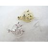 Generic Small gold or silver flower hair barrette alligator clip bridal clip bridal (Primary color: Gold)