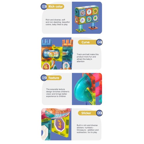 Lreyrous 42PCS Magnetic Tiles Oversize Magnetic Building Blocks for Kids Ages 4-8, Educational Construction Toys for Toddlers 3-5, Birthday Gifts Toys for 3 4 5 6 7 8+Year Old Boys Girls