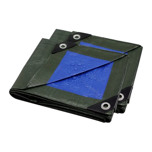 TARPAL 4x6 Green Tarp Waterproof (2 Pack) Small tarps Multipurpose Protective Cover All Purpose Poly Tarps Cover for Firewood Outdoor Furniture etc