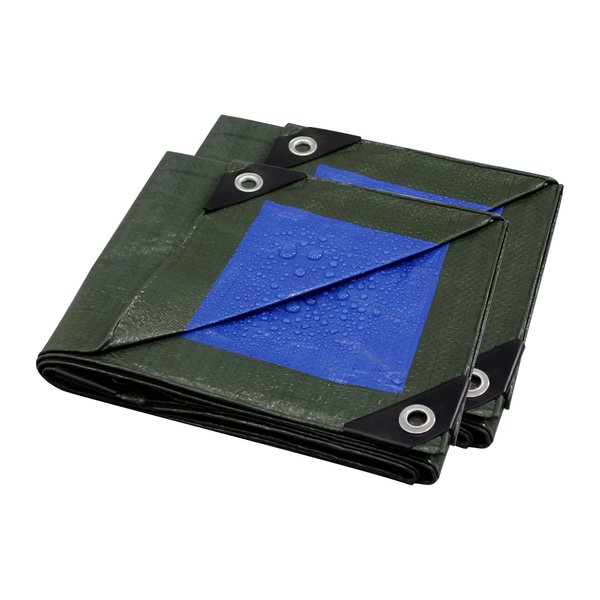 TARPAL 4x6 Green Tarp Waterproof (2 Pack) Small tarps Multipurpose Protective Cover All Purpose Poly Tarps Cover for Firewood Outdoor Furniture etc