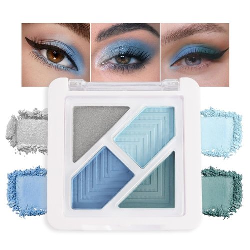 Eyeshadow Quads, Blendable Matte, Metallic and Shimmer Finishes, Velvety Pigmented Creamy Formula, Four Way Quad Eye Shadow Palette, Talc, Paraben & Cruelty Free (37)