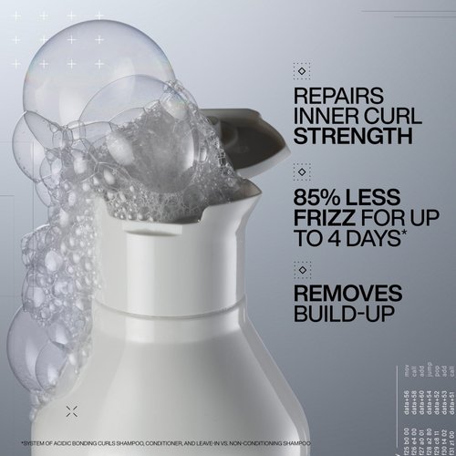REDKEN Acidic Bonding Curls Sulfate-Free Shampoo | For Curly Hair | Curl Control + Definition | With Citric Acid, Avocado Oil, Shea Butter | Silicone-Free | Hydrating Shampoo | Repairs Damaged Curls