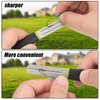 Hook Sharpener Hook File for Fishing Hook Diamond File Sports Fishing Hook File with Handle Portable Hook Fish Hook File with Double Sided Fine and Medium Grit for Fishing, 4 Inch (2)