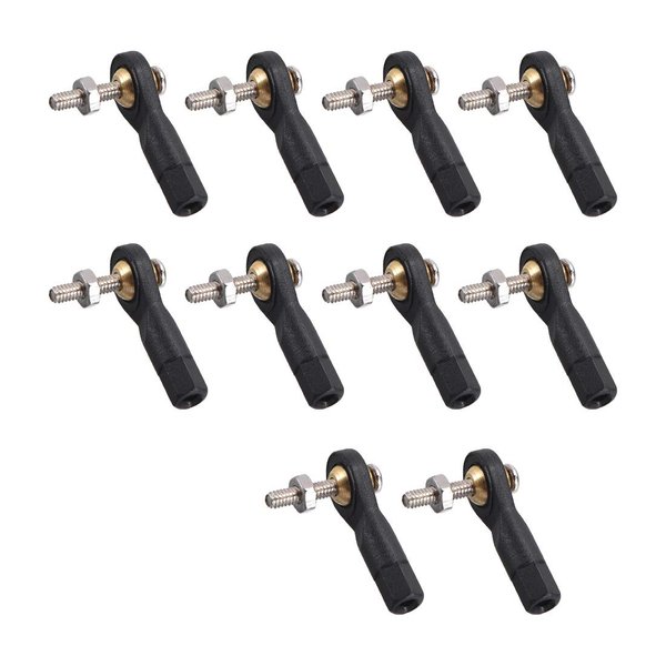 uxcell 10 Pcs M2 2.0xL19mm Lever Steering Linkage Tie Rod End Ball Head End with Screws and Nut for RC Helicopter