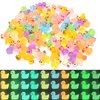 Doanpusi 100 Pcs Mini Ducks Glitter Tiny Small Ducks to Hide Plastic Resin Anime Figure for Dollhouse Landscape Home Dcorations Glitter