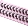 DSLONG 10 Pairs Cluster Lashes D Curl Russian Strip Lashes Fluffy False Eyelashes Individual Natural Wispy Lashes DIY Eyelashes Extension At Home