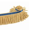HedongHexi Bullion Fringe Trim and Embellishments 5/10 Yard X 2.5 Inches Fabric Trims Sewing DIY Decoration for Clothes Gold Hebrew Fringes with Blue Ribbon