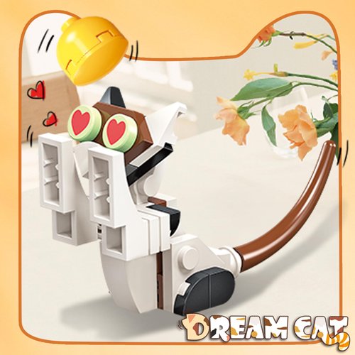 Animal Toys Cats 9 Packs Party Favors for Kids, Animals Building Blocks Sets, Ideal Building Kit Toys, Building Blocks for Christmas Birthday Gifts Crossing Age 7 8 9 10 Boy Girl or Adult 443 pcs