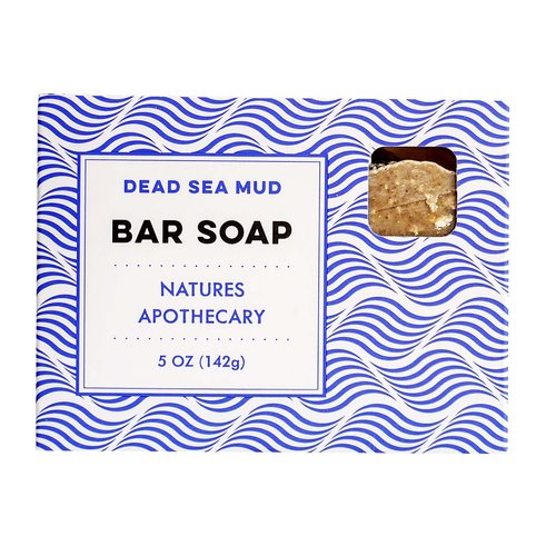 NATURE'S APOTHECARY Dead Sea Mud & Salt Premium Bar Soap - Cold-Processed Castile Soap - Eco-Friendly, Vegan, Hypoallergenic, All-Natural, Plant-Derived, Handmade in USA by DAYSPA Body Basics