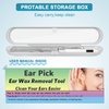 8Pcs Ear Pick Ear Wax Removal Kit, Earwax Removal Tool, Ear Cleansing Set, Ear Curette Ear Wax Remover Tools with a Cleaning Brush and Storage Box, Medical Grade, for Ear Adult and Kid, Silver