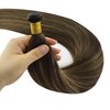 Full Shine Sew In Hair Extensions Real Human Hair Genius Weft Hair Extensions Hand Tied Extensions Real Hair Darkest Brown To Light Brown Mix Darkest Brown Hair Extensions Straight Weft 60G 20 Inch