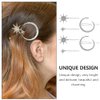 minkissy Snowflake Hair Clips Christmas Hair Accessorie Crystal Moon Star Hair Clips for Women Girls Hair Barrettes Hair Pin Side Clip 6pcs Setf
