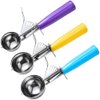 HOMURE H Portion Scoop Set, 3 PCS Cookie Scoops, Ice Cream Scoop, Dishers Scoops, Cupcake Scoop - #16 (2.7 oz), 20 (2 oz), 30 (1.25 oz)