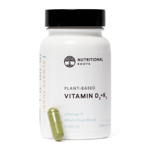 Plant Based Vitamin D3 K2, Vitamin D3 5000 iu, Vitamin D3 and Probiotics, Algal Omega 3 DHA, Organic Food Blend, Doctor's Choice, Vegan, 1 Monthly Supply, 30 ct