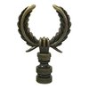 Royal Designs Laurel Wreath Lamp 2.75" Lamp Finial for Lamp Shade, Antique Brass
