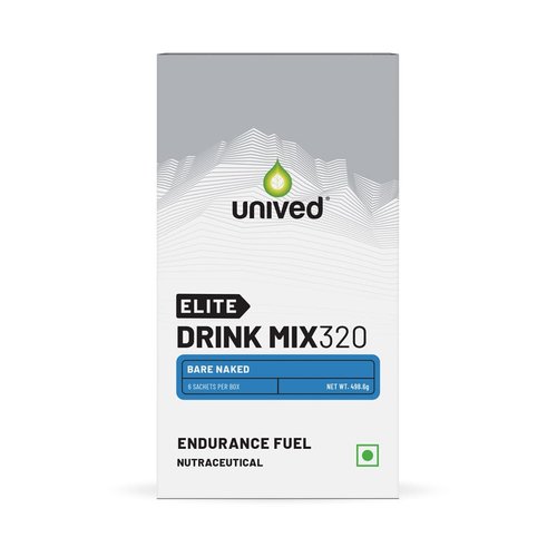 Unived Elite Drink Mix 320 | High Calorie Energy Drink | 2:1 Ratio & 80g Carbohydrates with 1705mg Essential Electrolytes | Endurance Athletes Sports Drink, Bare Naked, 6 Pack