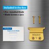 Blade Fit for Babyliss Trimmer Blades Replacement FX707z, FX787, FX726, 1 Pack, Gold