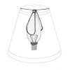Double Mini Small White Barrel Lamp Shades Clip On Bulb, TOOTOO STAR Barrel Fabric Lampshade for Table Chandeliers Wall Floor Lamp Replacement, 3x6x5 Inch, Set of 2 (White 2 PCS Pack)