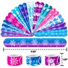 48 Snowflake 24PCS Snowflake Temporary Tattoos Sticker 24PCS Slap Bracelets Perfect for Themed Birthday Party Favors Baby Showers or Classroom Rewards Ideal Decor and Gifts for Girls and Boys