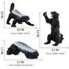 BRETOYIN Honey Badger Figurines 3PCS Wild Animal Figures Model Cake Topper Decoration Toys Set Collection for Kids 5 6 7 8 Years Old