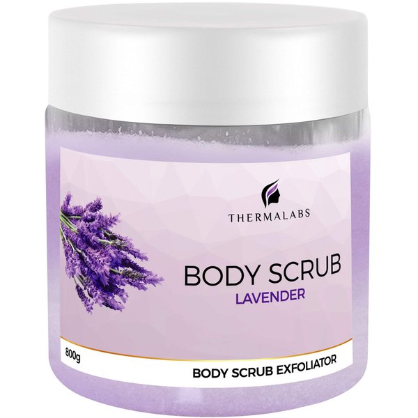 Salt & Oil Based Lavender Body Scrub for Women & Men, 28 Oz, Dead Sea Salts Exfoliator: Goodbye Blackheads, Ingrown Hairs and Acne! Soft Cleanser & Moisturizer with Natural & Organic Essential Oils
