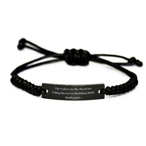 Fun Model Railroads Gifts, The Voices in My Head are, Model Railroads Black Rope Bracelet From Friends, Gifts For Friends, Model trains, Train sets, Toy trains, Electric trains, train set, Ho scale