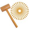 Waenerec Wooden Mallet Hammering & Pounding Toys Set Simulation Wooden Hammer Toddler Fake Hammer Portable Montessori Toy Hammer and Nails for Kids