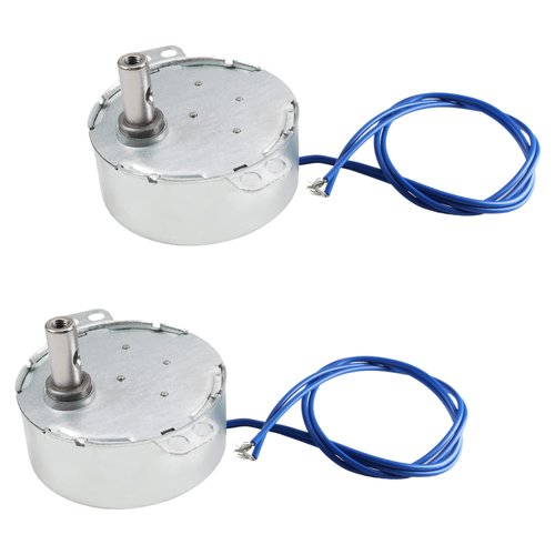 Fielect Synchronous Motor AC 110V 5-6RPM Turntable Motor CW Direction 4W TYC-50 D Shaft